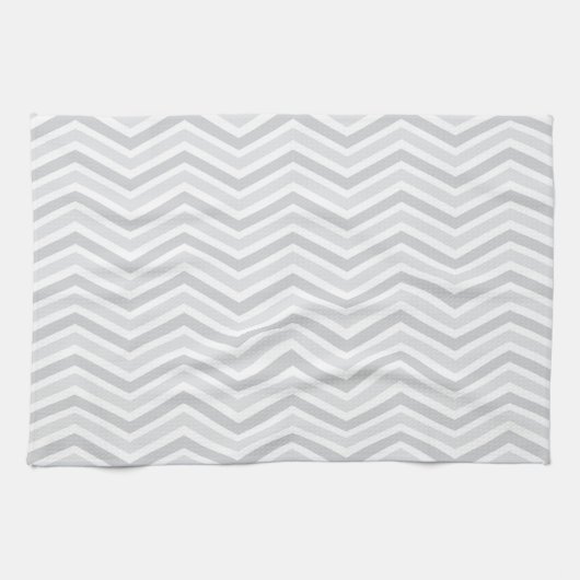 Serviette de cuisine/Chevron gris (Horizontal)