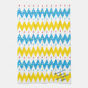 Serviette de cuisine "Chevron/Hanoukka Happy" Serv