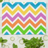 serviette de cuisine chevron printemps (Plié)