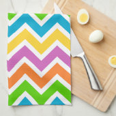 serviette de cuisine chevron printemps (Quart Plié)