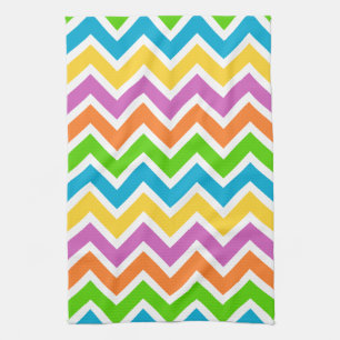 serviette de cuisine chevron printemps