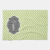 Serviette de cuisine Chevron Vert (Horizontal)