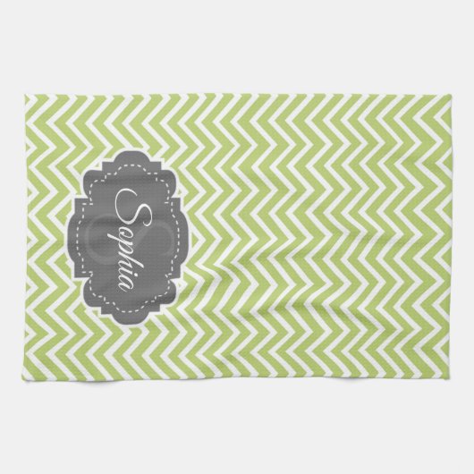 Serviette de cuisine Chevron Vert (Horizontal)