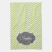 Serviette de cuisine Chevron Vert (Vertical)
