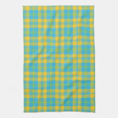Serviette de cuisine chic : Bleu, Jaune, Plaid Ver (Vertical)