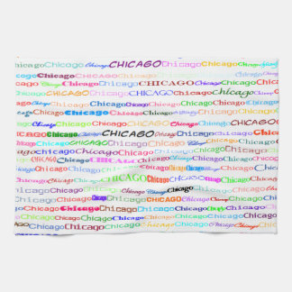 Serviette de cuisine Chicago Text Design II