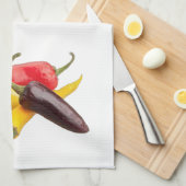 Serviette de cuisine 'Chili Peppers' (Quart Plié)