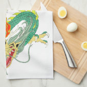 Serviette de cuisine chinoise Dragon (Quart Plié)