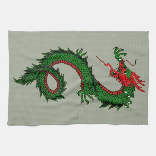 serviette de cuisine chinoise en dragon (Horizontal)