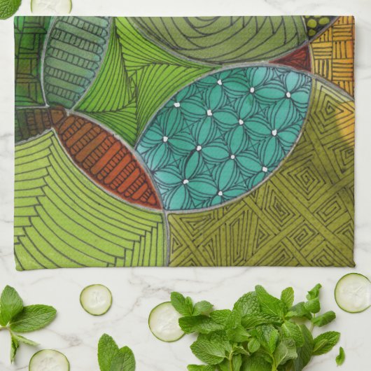 Serviette de cuisine Circle fun (Plié)