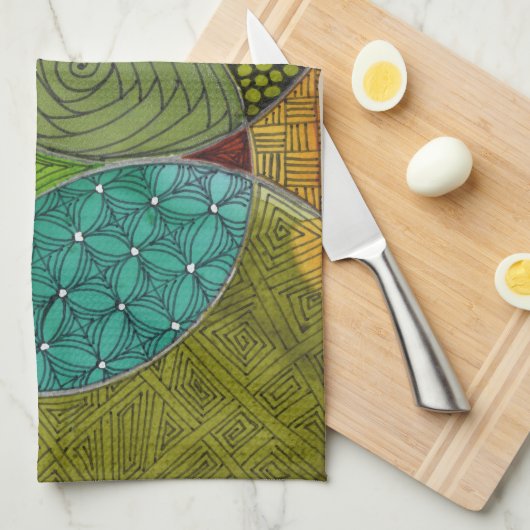 Serviette de cuisine Circle fun (Quart Plié)