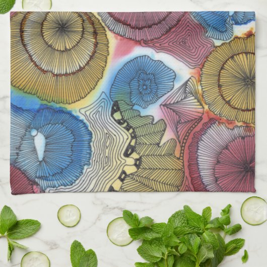 Serviette de cuisine circulaire (Plié)