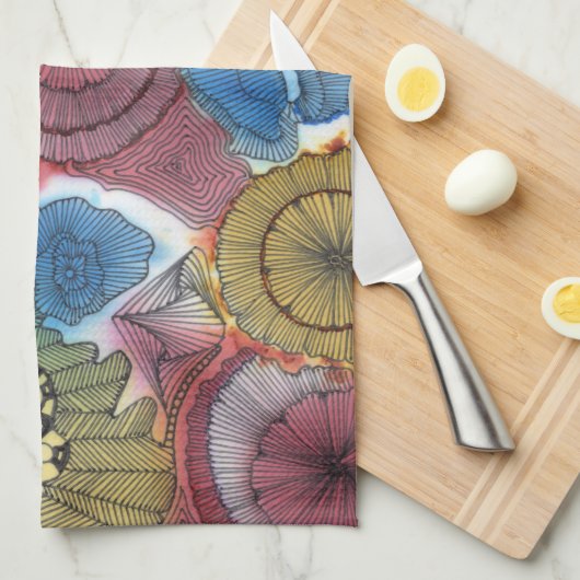 Serviette de cuisine circulaire (Quart Plié)