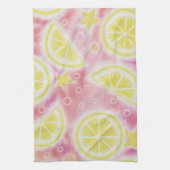 Serviette de cuisine "citrons" de limonade rose (Vertical)
