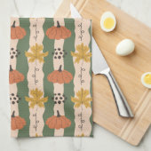 Serviette de cuisine Citrouille à main et Motif fe (Quart Plié)