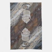 Serviette de cuisine citrouille épice Brown et or (Vertical)