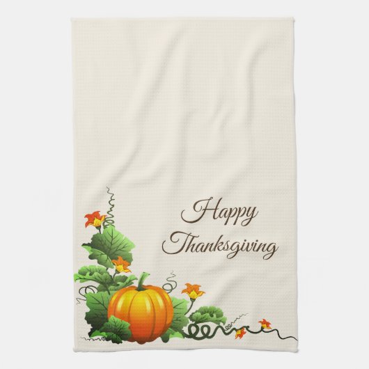 Serviette de cuisine Citrouille Thanksgiving (Vertical)