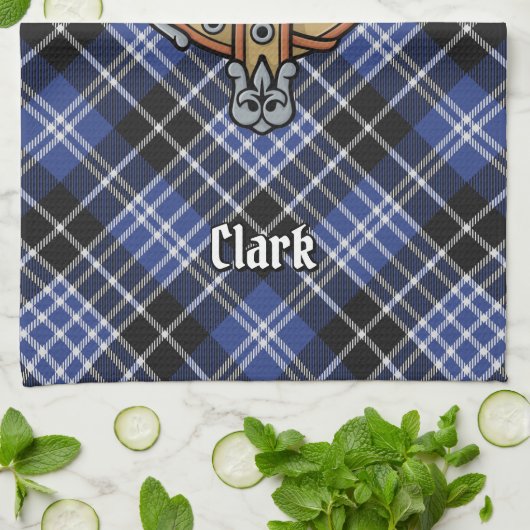 Serviette de cuisine Clan Clark Crest (Plié)