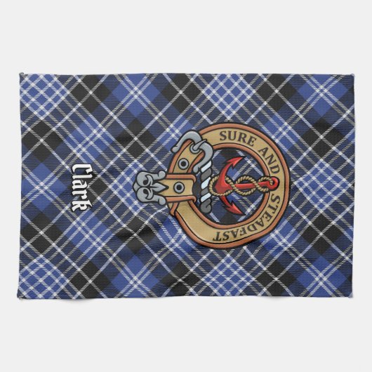Serviette de cuisine Clan Clark Crest (Horizontal)