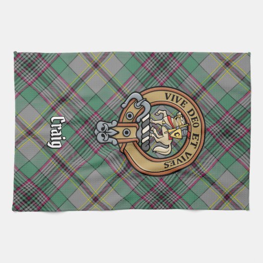 Serviette de cuisine Clan Craig Crest (Horizontal)