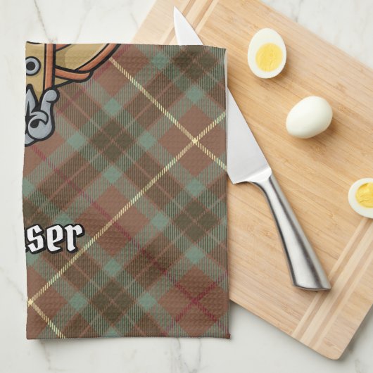 Serviette de cuisine Clan Fraser Crest (Quart Plié)