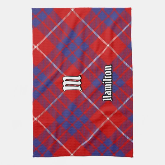 Serviette de cuisine Clan Hamilton Red Tartan (Vertical)