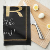 Serviette de cuisine classique en or Passover (Quart Plié)