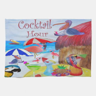 Serviette de cuisine Cocktail Hour Beach Party