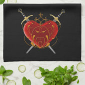 Serviette de cuisine Coeur & Daggers (Plié)