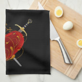 Serviette de cuisine Coeur & Daggers (Quart Plié)