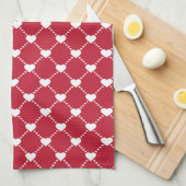 Serviette de cuisine / Coeurs (Quart Plié)