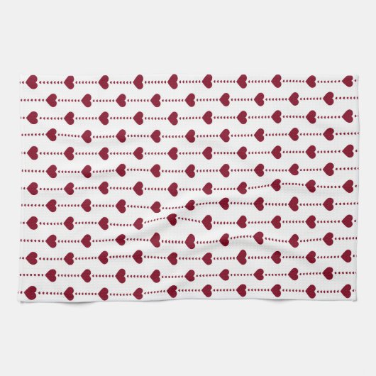 Serviette de cuisine / Coeurs (Horizontal)