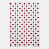 Serviette de cuisine / Coeurs (Vertical)