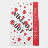 Serviette de cuisine - Coeurs flottants - 2e anniv (Vertical)