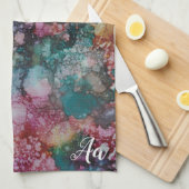 Serviette de cuisine "Color Burst Inkblot" (Quart Plié)