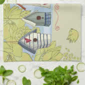 Serviette de cuisine colorée de volières, (Plié)