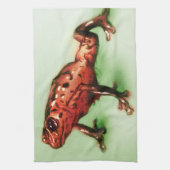 Serviette de cuisine colorée illustrée - Grenouill (Vertical)