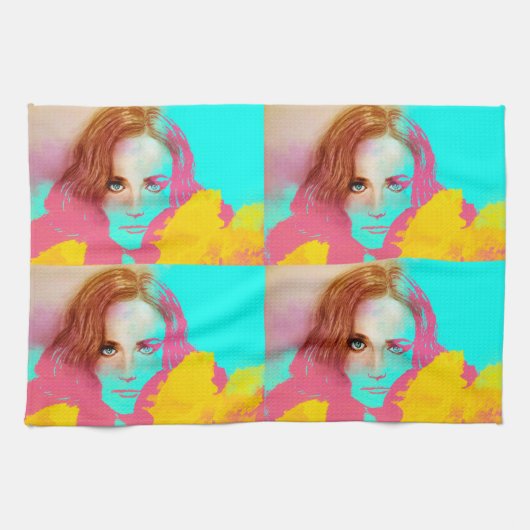 Serviette de cuisine colorée illustrée - Intense (Horizontal)