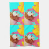 Serviette de cuisine colorée illustrée - Intense (Vertical)