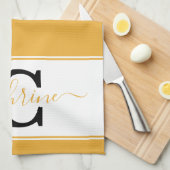 Serviette de cuisine colorée personnalisée (Quart Plié)