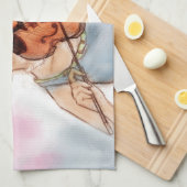 Serviette de cuisine colorée - Violon (Quart Plié)