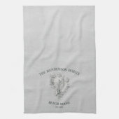 Serviette de cuisine conque gris (Vertical)