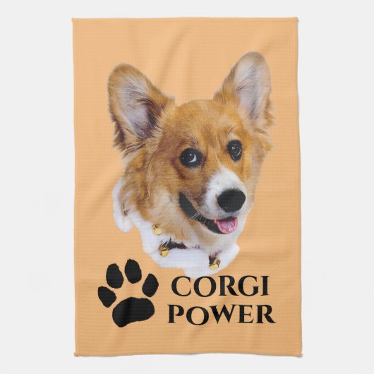 Serviette de cuisine Corgi Power (Vertical)