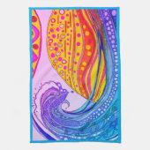 SERVIETTE DE CUISINE "COUCHER DE SOLEIL TROPICAL" (Vertical)