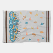 Serviette de cuisine couleur Citrouille bleue (Horizontal)