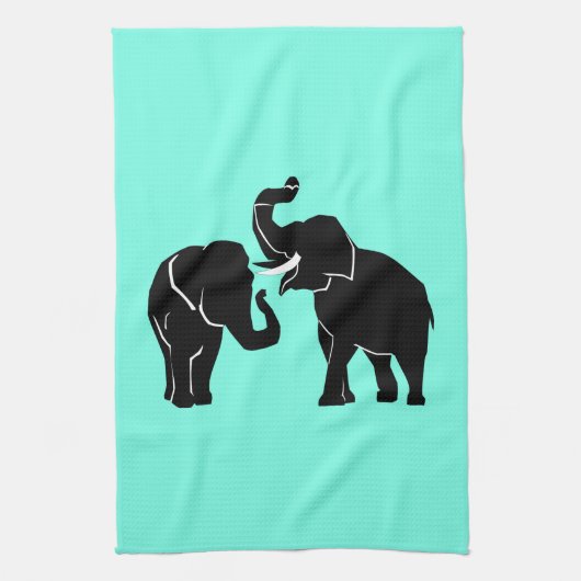 Serviette de cuisine Couple Elephant - Choisissez (Vertical)