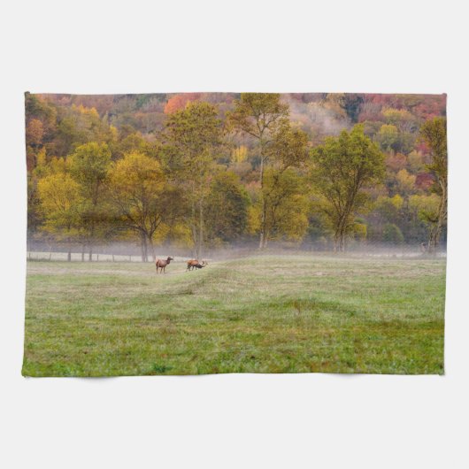 Serviette de cuisine Couple Elk (Horizontal)