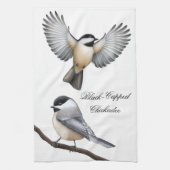 Serviette de cuisine couverte par noir d'oiseaux (Vertical)