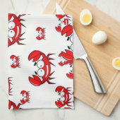 serviette de cuisine crabe (Quart Plié)