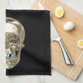 Serviette de cuisine crâne Chrome (Quart Plié)